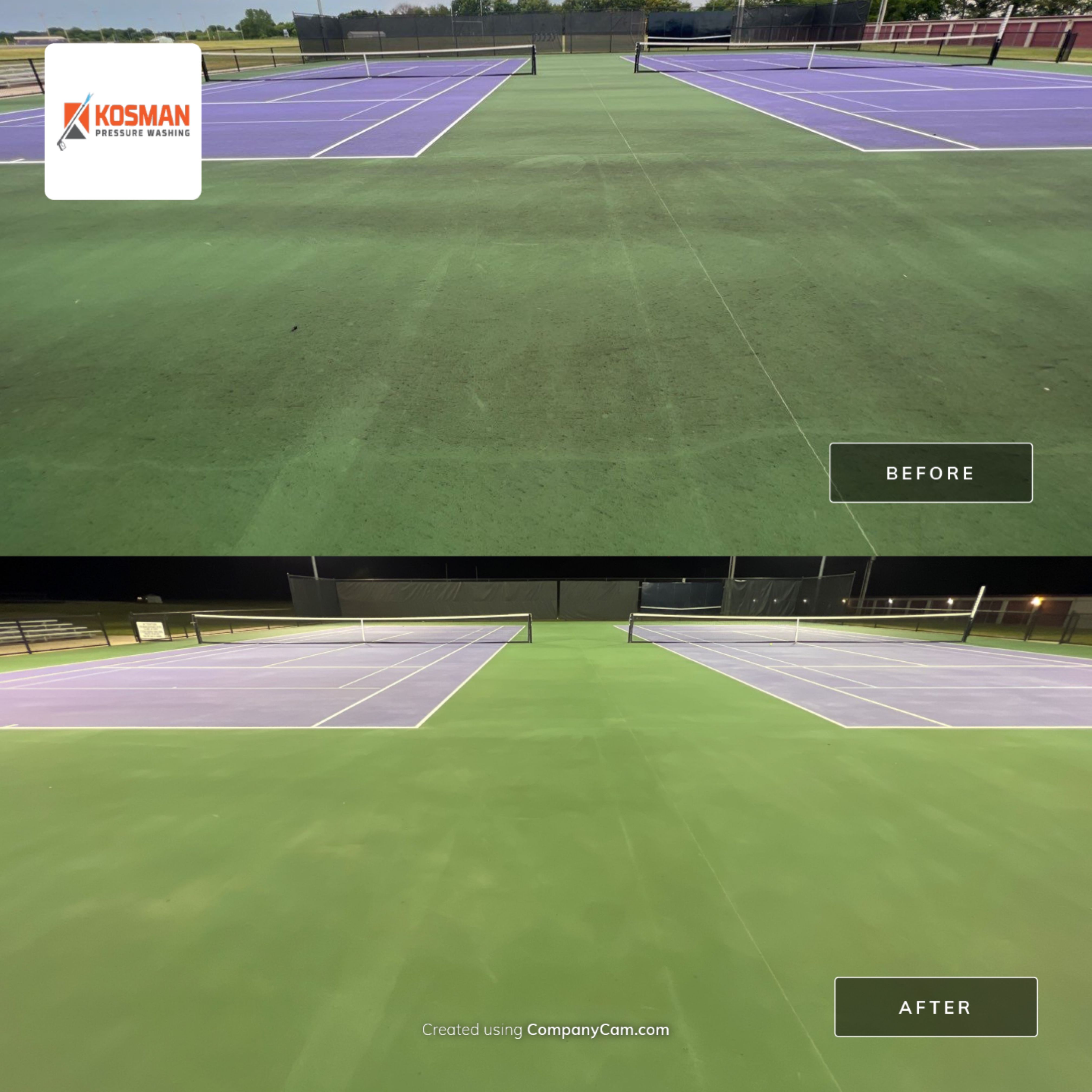 Commercial Tennis Court Cleaning in Pittsburg, KS